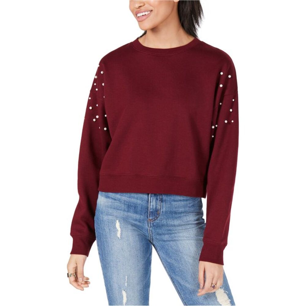 Freshman Womens Pearl Shoulder Sweatshirt, NWT